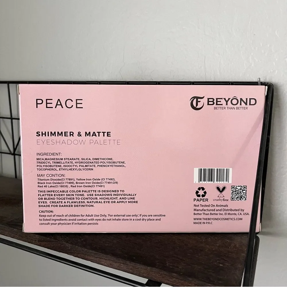 Beyond Peace Shimmer and Matte Eyeshadow Palette